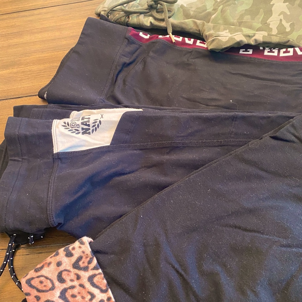 Four (4) PINK pants/leggings. Listing is for ALL items.